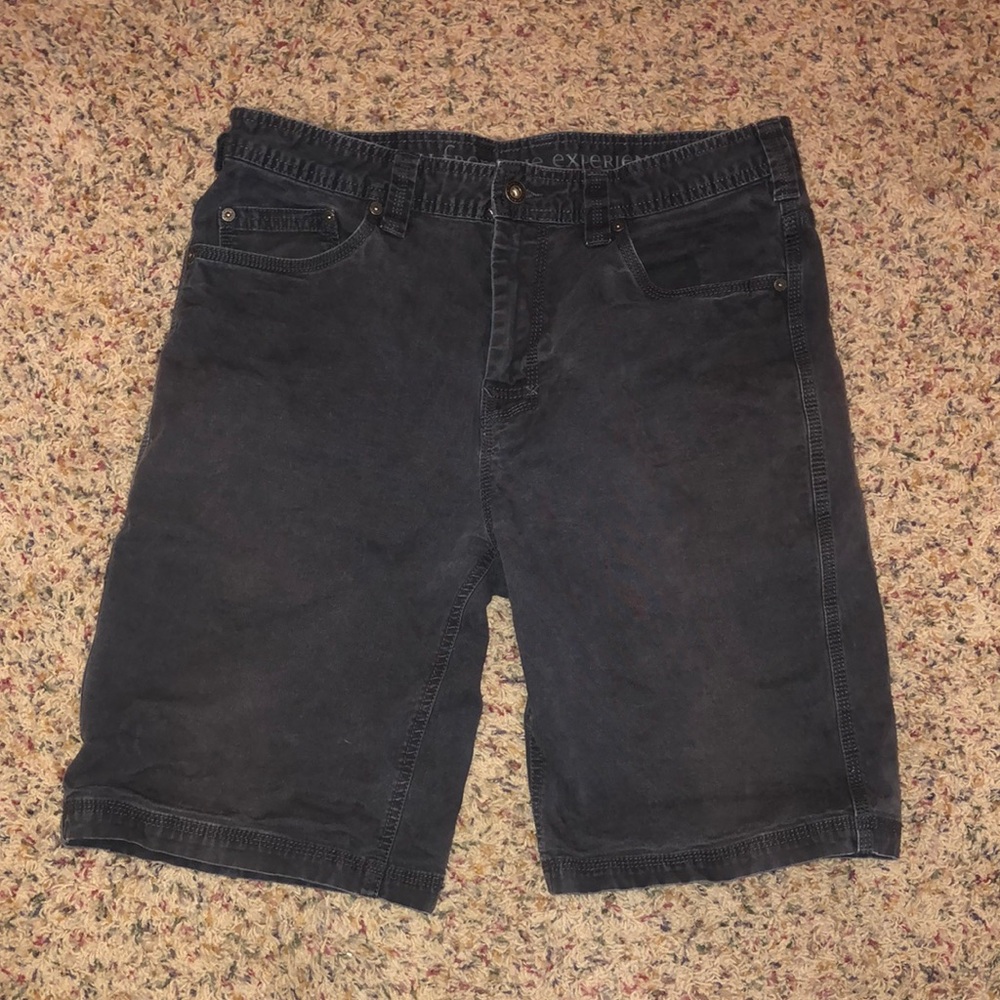mens black prana utility shorts